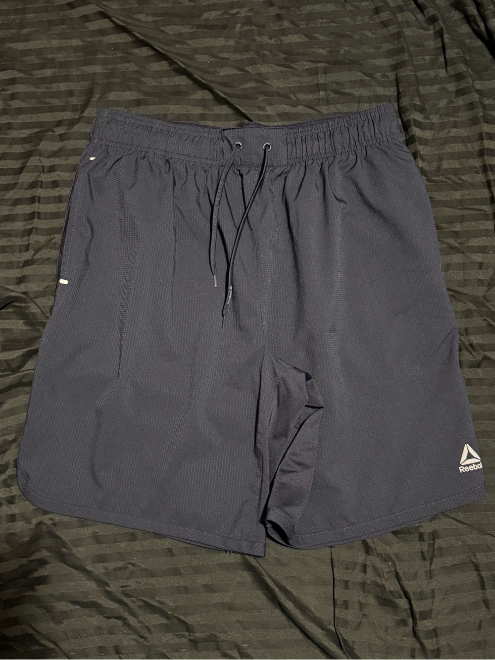 Reebok Men’s Navy Athletic Shorts with Drawstring